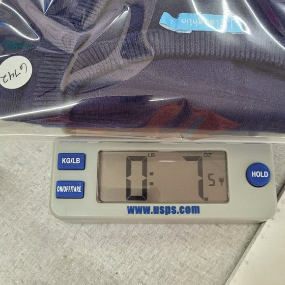 J McLaughlin Sweater Men L Long Sleeve V-Neck Classic Cashmere Blend Office Blue - Picture 11 of 11